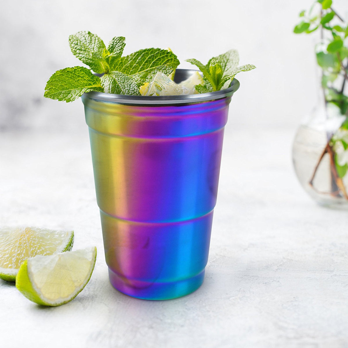 PartyRainbow™ - Premium Rainbow Iridescent Stainless Steel Party Cup