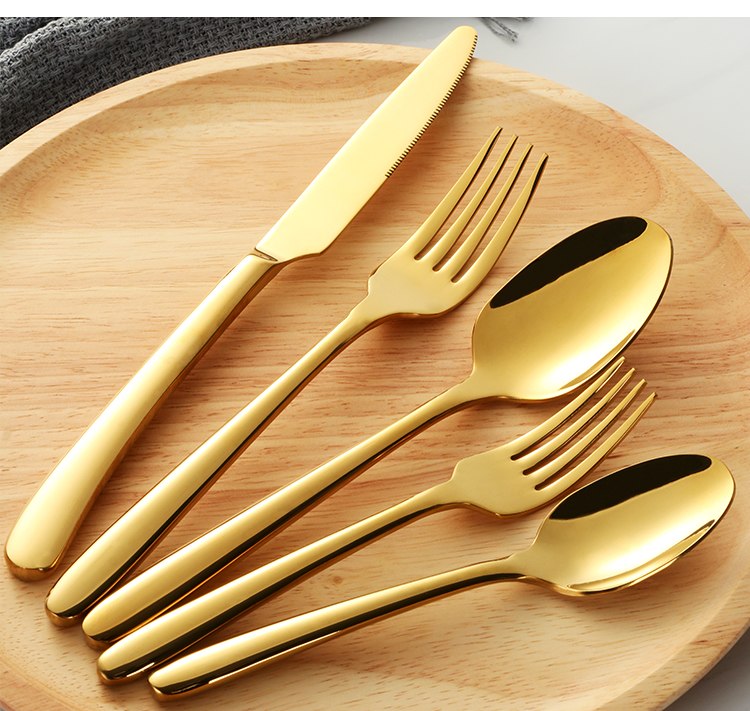 SideGold™ - Premium Stainless Steel Gold Flatware Set - Gold Cutlery Set