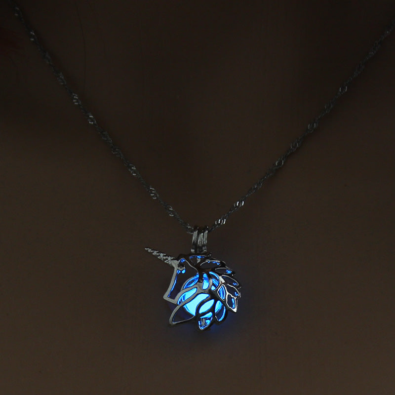 UniGlow™ - Premium Glow in the Dark Unicorn Necklace
