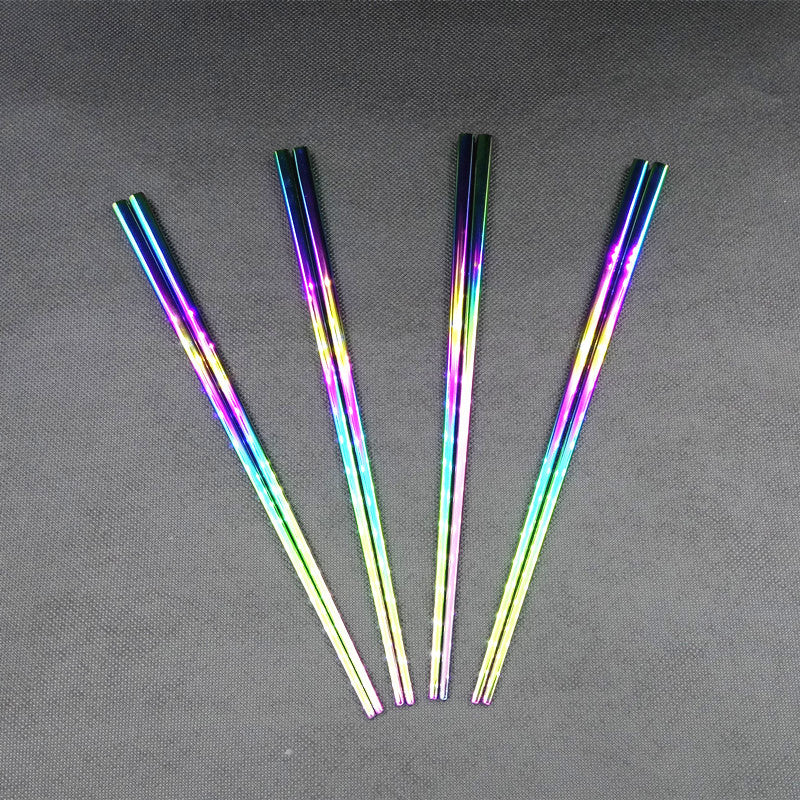 ChopRainbow™ - Premium Stainless Steel Rainbow 18/10 Chopstick Pair