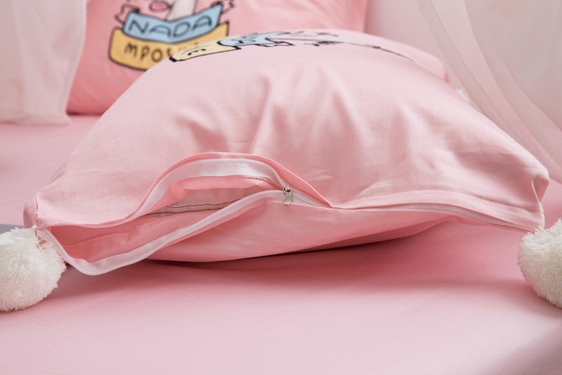 RainbowSleep™ Unicorn Queen and King Sheets Set 4 Pieces (Bed-In-A-Bag)