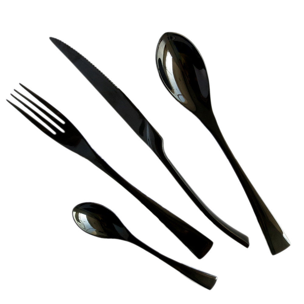 JetBlack/s™ - Premium Stainless Steel Black Silverware Set [Steak Knif –  SucreEtCoton
