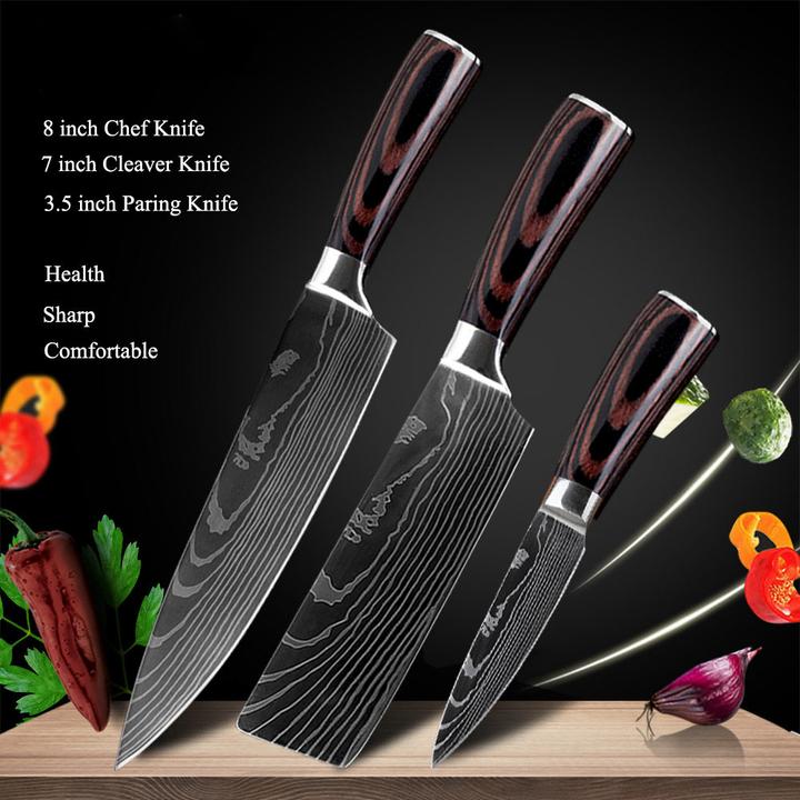 8 Pcs Kitchen Chef Knife Sets Stainless Steel Japanese Professional Chef  Knife