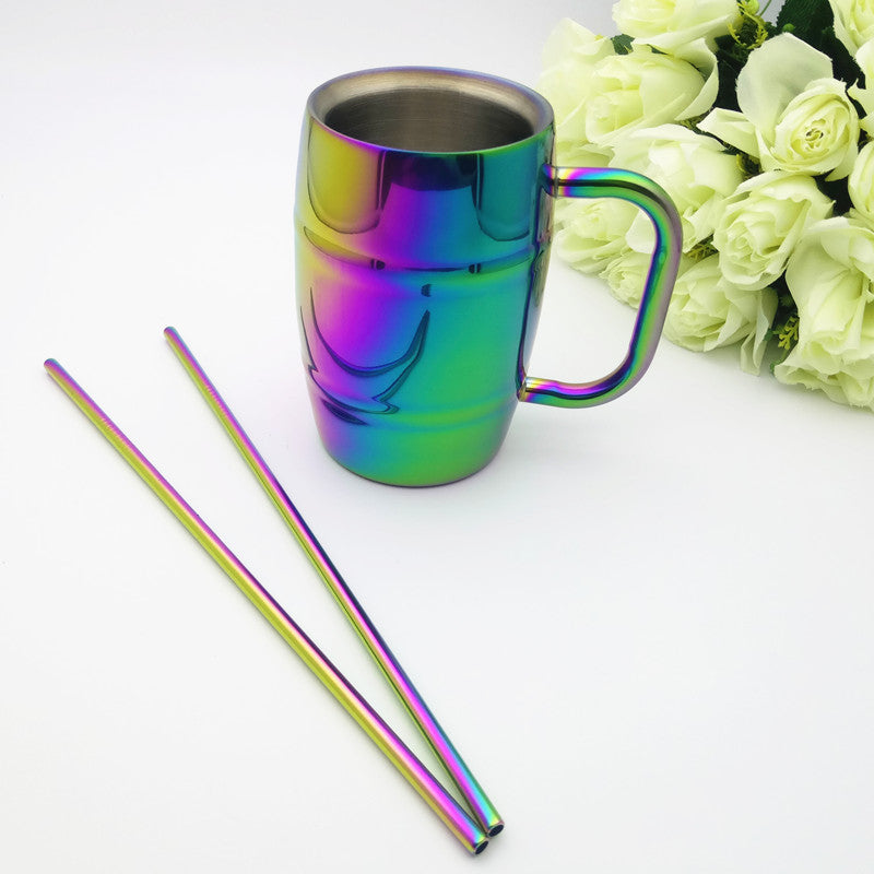 StrawRainbow™ - Rainbow Iridescent Stainless Steel Party Straws