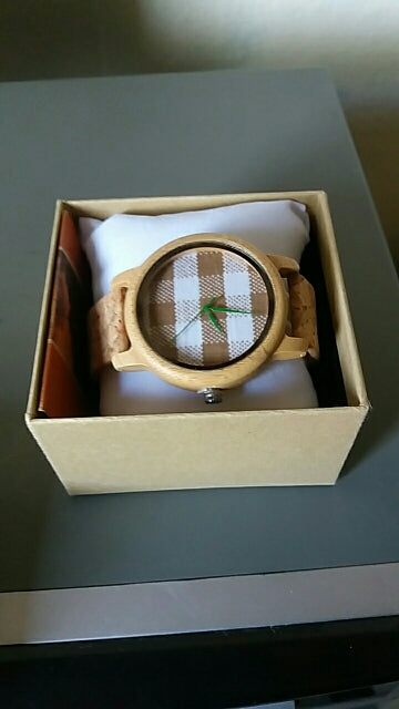 GoBamboo™ Quartz Bamboo Watch With Fabric Dial